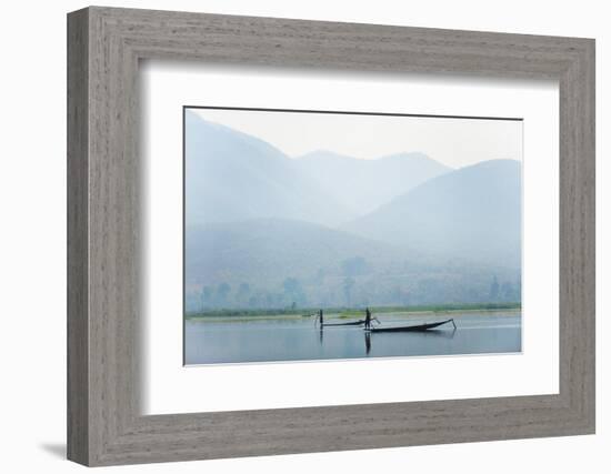 Fishermen on Inle Lake, Myanmar (Burma), Asia-Alex Treadway-Framed Photographic Print