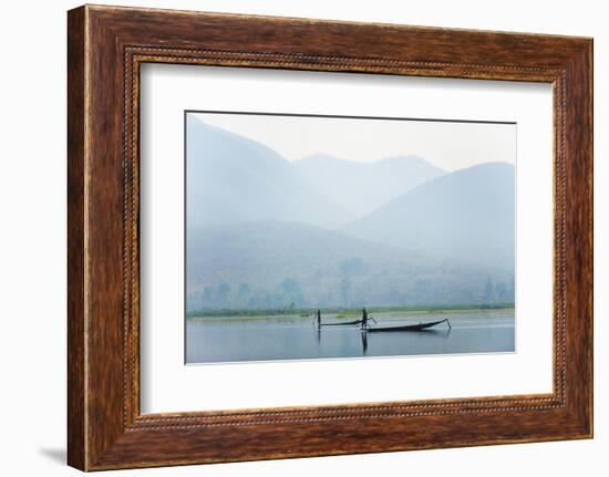 Fishermen on Inle Lake, Myanmar (Burma), Asia-Alex Treadway-Framed Photographic Print