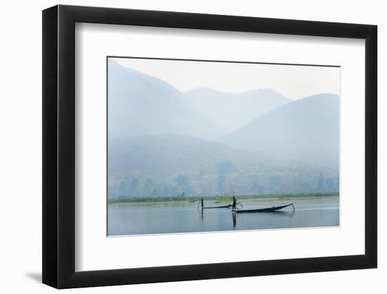 Fishermen on Inle Lake, Myanmar (Burma), Asia-Alex Treadway-Framed Photographic Print