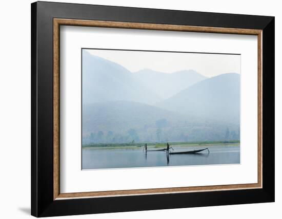 Fishermen on Inle Lake, Myanmar (Burma), Asia-Alex Treadway-Framed Photographic Print