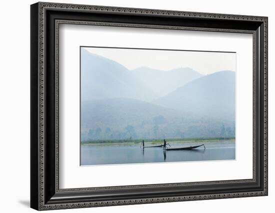 Fishermen on Inle Lake, Myanmar (Burma), Asia-Alex Treadway-Framed Photographic Print