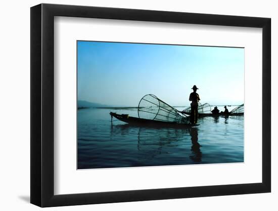 Fishermen on Water-Elena Yakusheva-Framed Photographic Print