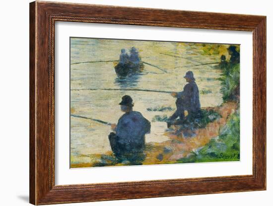 Fishermen-Georges Seurat-Framed Art Print