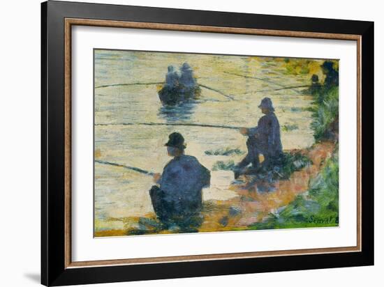 Fishermen-Georges Seurat-Framed Art Print