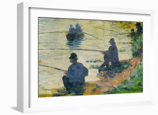 Fishermen-Georges Seurat-Framed Art Print