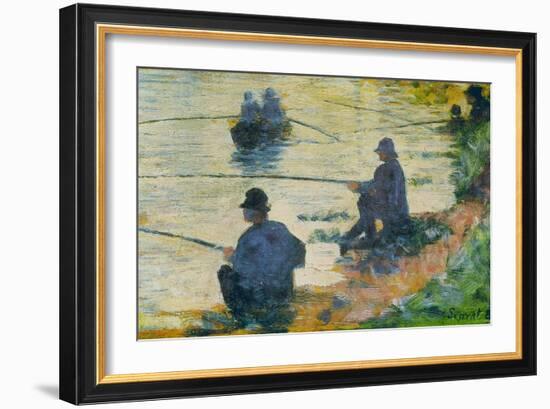 Fishermen-Georges Seurat-Framed Art Print