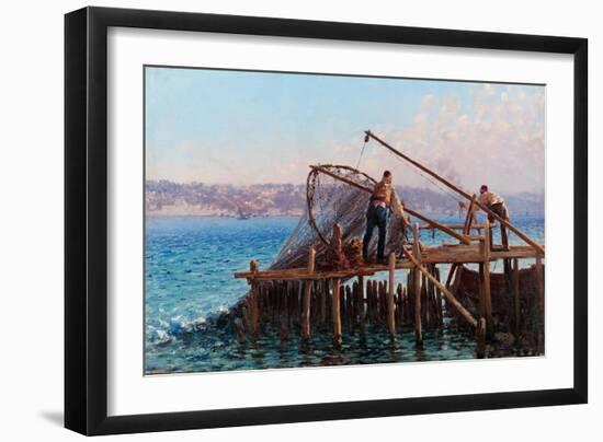 Fishermen-Fausto Zonaro-Framed Giclee Print