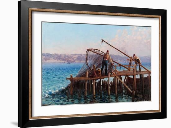 Fishermen-Fausto Zonaro-Framed Giclee Print