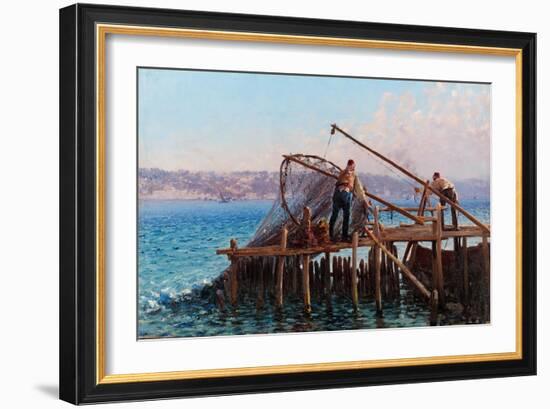 Fishermen-Fausto Zonaro-Framed Giclee Print