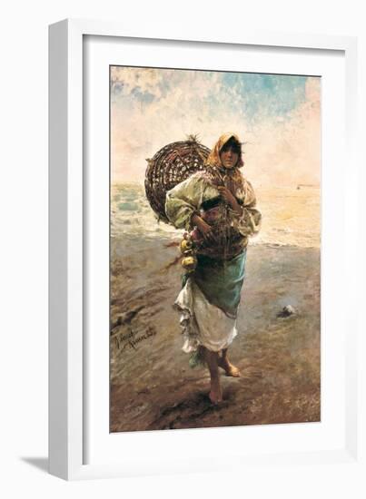 Fisherwoman, 1885-Rafael Senet-Framed Giclee Print