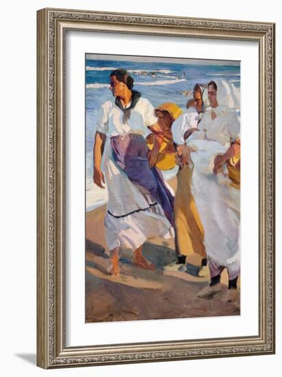 Fisherwomen from Valencia-Joaquín Sorolla y Bastida-Framed Giclee Print