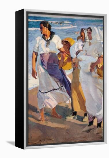 Fisherwomen from Valencia-Joaquín Sorolla y Bastida-Framed Premier Image Canvas