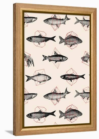 Fishes in Geometrics Nº4-Florent Bodart-Framed Premier Image Canvas