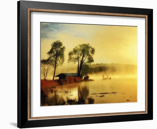 Fishin' Boat-Danny Head-Framed Art Print