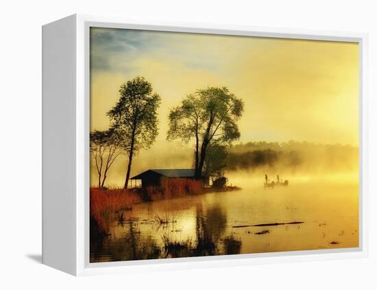 Fishin' Boat-Danny Head-Framed Stretched Canvas