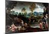 Fishing, 1585-88 Ca (Oil on Canvas)-Annibale Carracci-Mounted Giclee Print