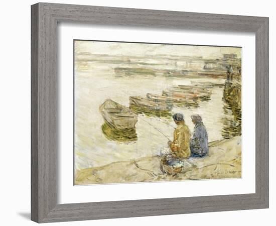 Fishing, 1896-Childe Hassam-Framed Giclee Print