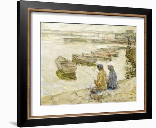 Fishing, 1896-Childe Hassam-Framed Giclee Print