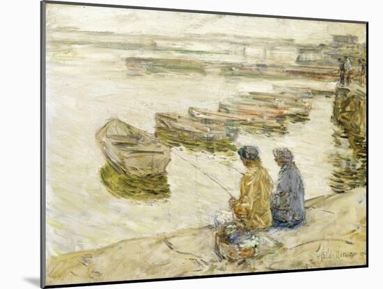 Fishing, 1896-Childe Hassam-Mounted Giclee Print