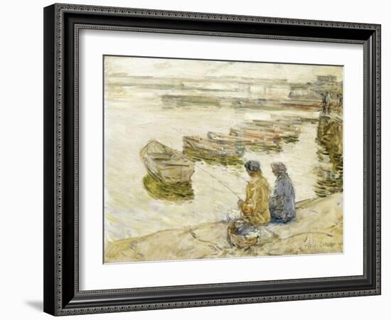 Fishing, 1896-Childe Hassam-Framed Giclee Print