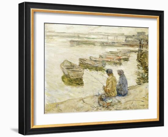 Fishing, 1896-Childe Hassam-Framed Giclee Print