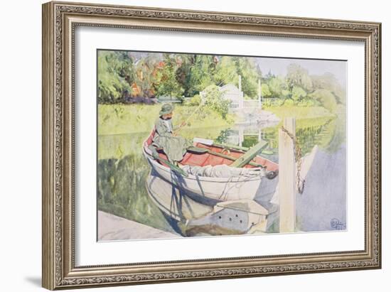 Fishing, 1909-Carl Larsson-Framed Giclee Print