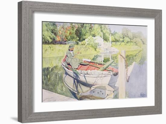 Fishing, 1909-Carl Larsson-Framed Giclee Print