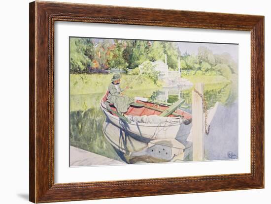 Fishing, 1909-Carl Larsson-Framed Giclee Print