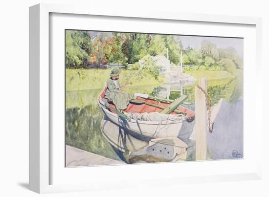 Fishing, 1909-Carl Larsson-Framed Giclee Print