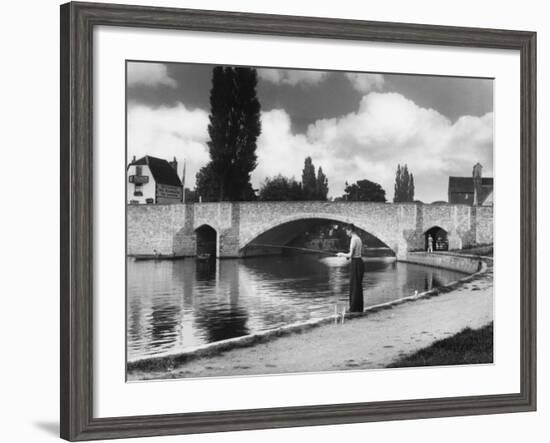 Fishing at Abingdon-null-Framed Photographic Print