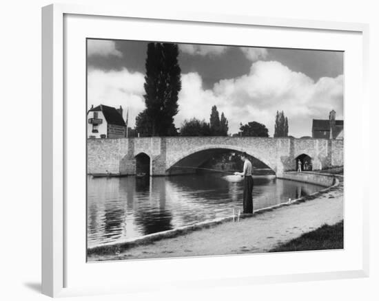 Fishing at Abingdon-null-Framed Photographic Print