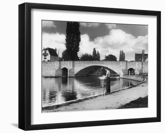 Fishing at Abingdon-null-Framed Photographic Print