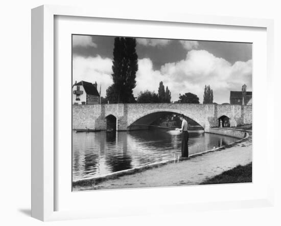 Fishing at Abingdon-null-Framed Photographic Print