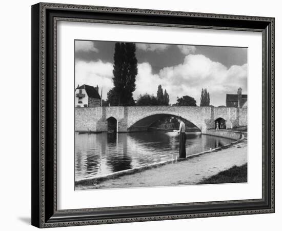 Fishing at Abingdon-null-Framed Photographic Print