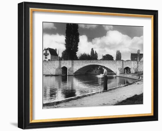 Fishing at Abingdon-null-Framed Photographic Print