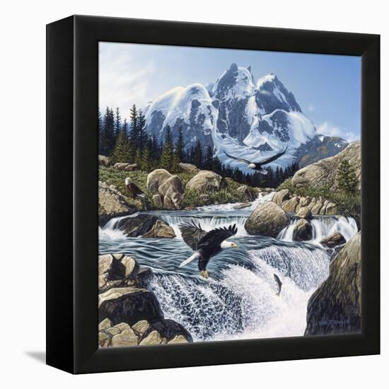 Fishing at Eagle Rocks-John Van Straalen-Framed Premier Image Canvas