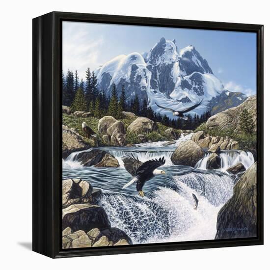 Fishing at Eagle Rocks-John Van Straalen-Framed Premier Image Canvas