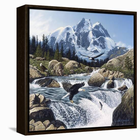 Fishing at Eagle Rocks-John Van Straalen-Framed Premier Image Canvas