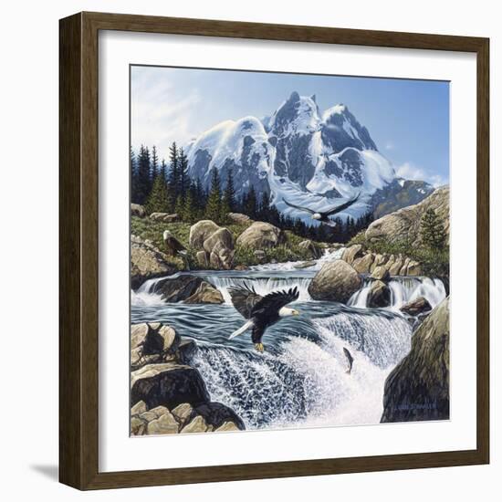 Fishing at Eagle Rocks-John Van Straalen-Framed Giclee Print