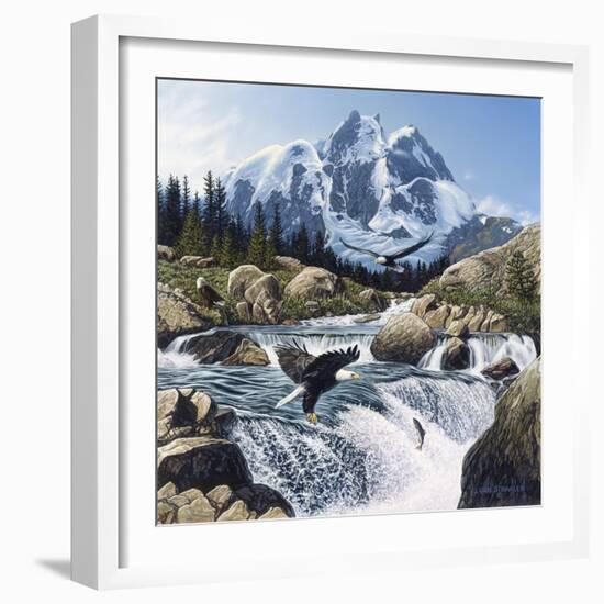 Fishing at Eagle Rocks-John Van Straalen-Framed Giclee Print