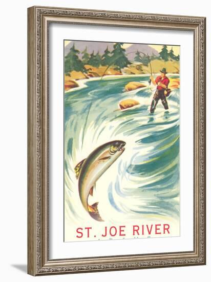 Fishing at St. Joe River-null-Framed Art Print