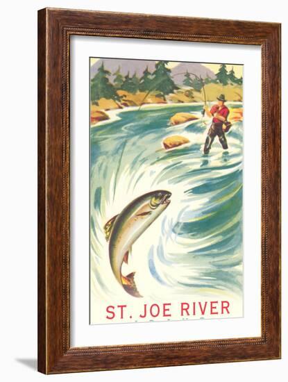 Fishing at St. Joe River-null-Framed Art Print