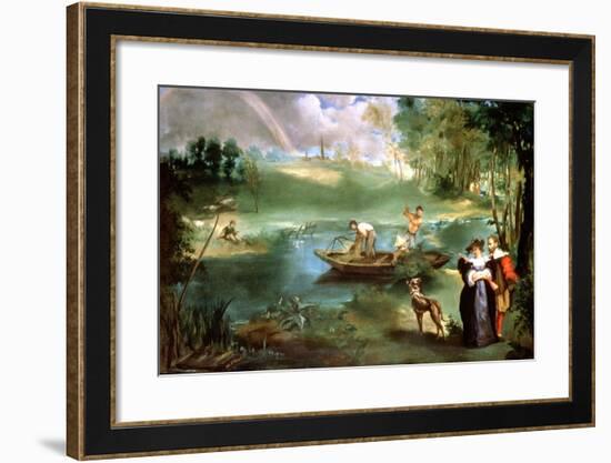 Fishing at St Ouen, 1860-1861-Edouard Manet-Framed Giclee Print