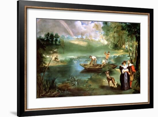 Fishing at St Ouen, 1860-1861-Edouard Manet-Framed Giclee Print