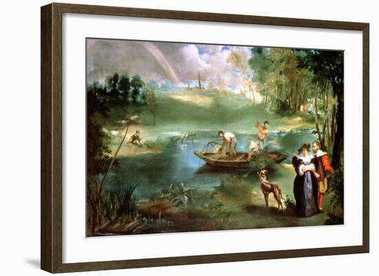 Fishing at St Ouen, 1860-1861-Edouard Manet-Framed Giclee Print