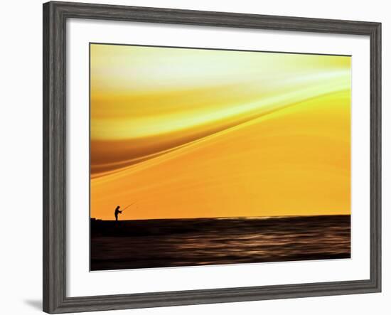 Fishing at Sunset-Josh Adamski-Framed Photographic Print