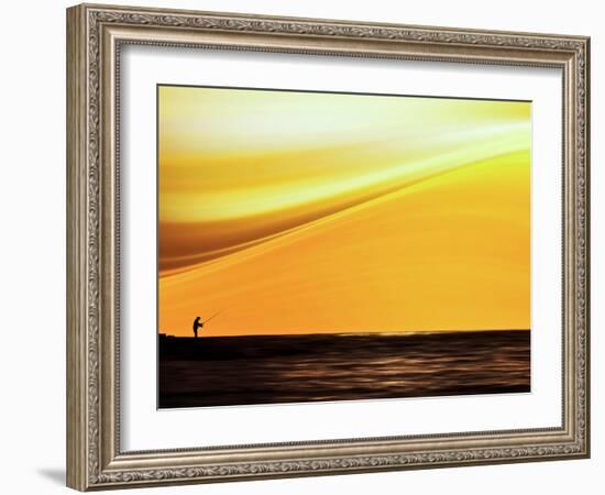 Fishing at Sunset-Josh Adamski-Framed Photographic Print