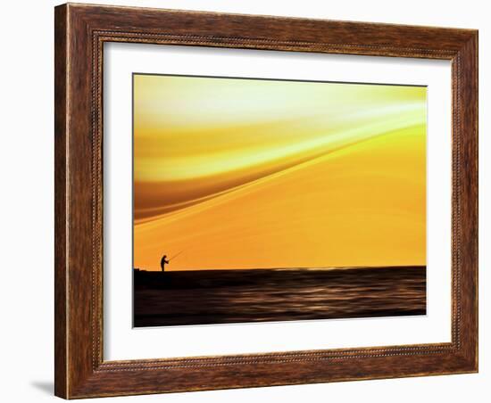 Fishing at Sunset-Josh Adamski-Framed Photographic Print