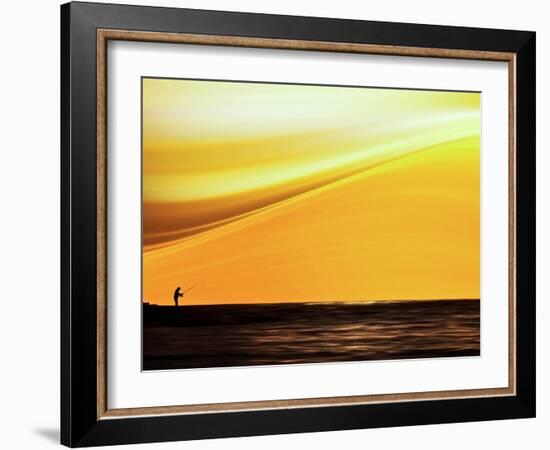 Fishing at Sunset-Josh Adamski-Framed Photographic Print