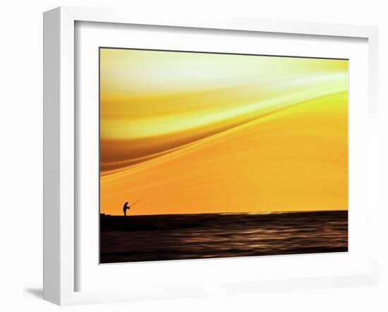 Fishing at Sunset-Josh Adamski-Framed Photographic Print